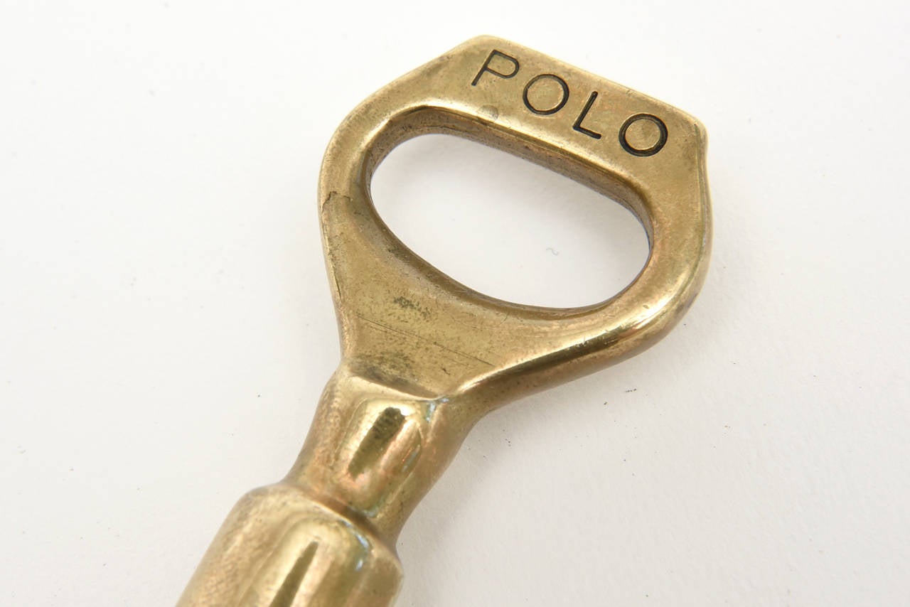 Mid-Century Modern Solid Brass Vintage Polo Boot Bottle Opener
