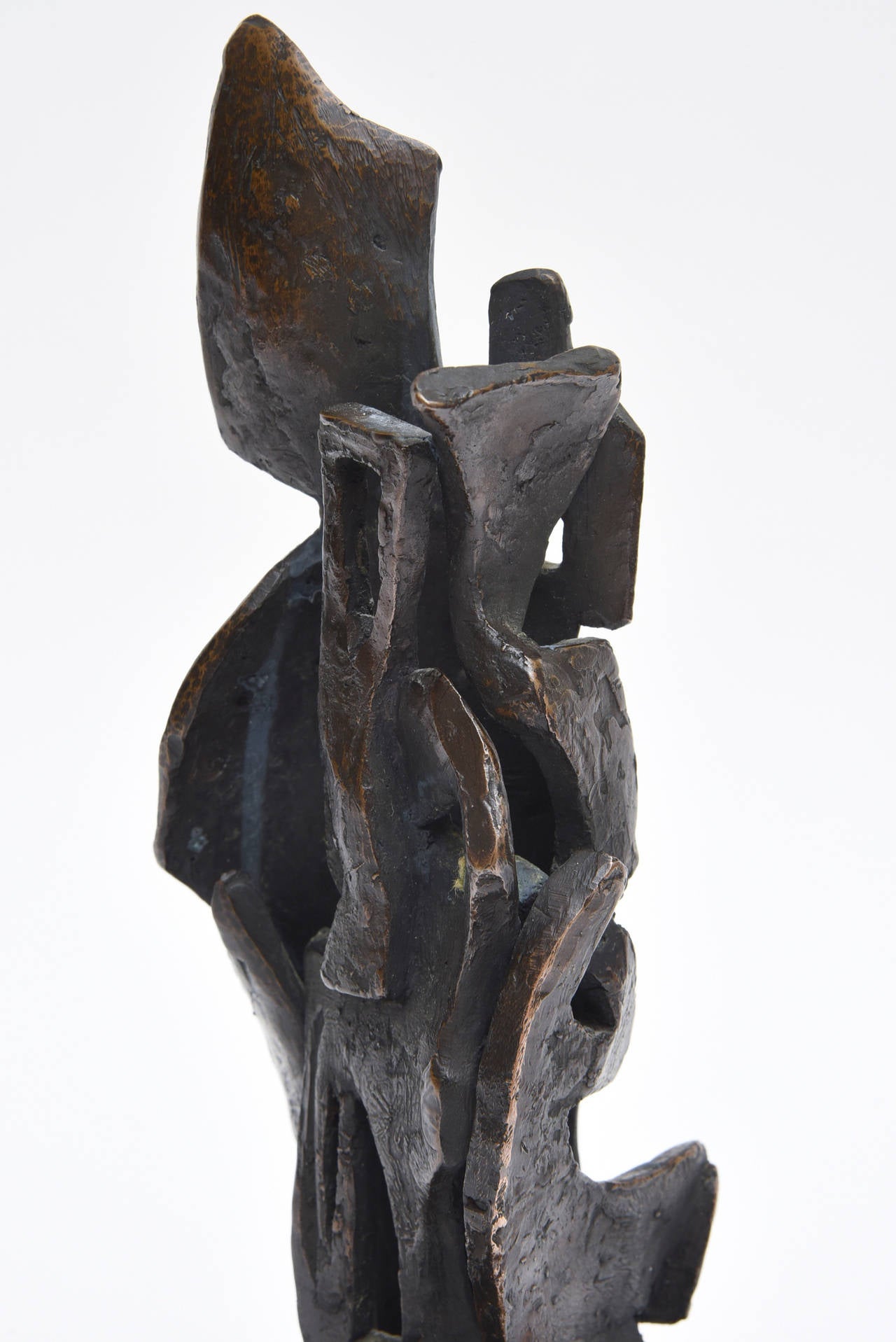 Abstrakte Bronze-Skulptur von Albers Henselmann, Moderne der Mitte des Jahrhunderts im Zustand „Gut“ im Angebot in North Miami, FL