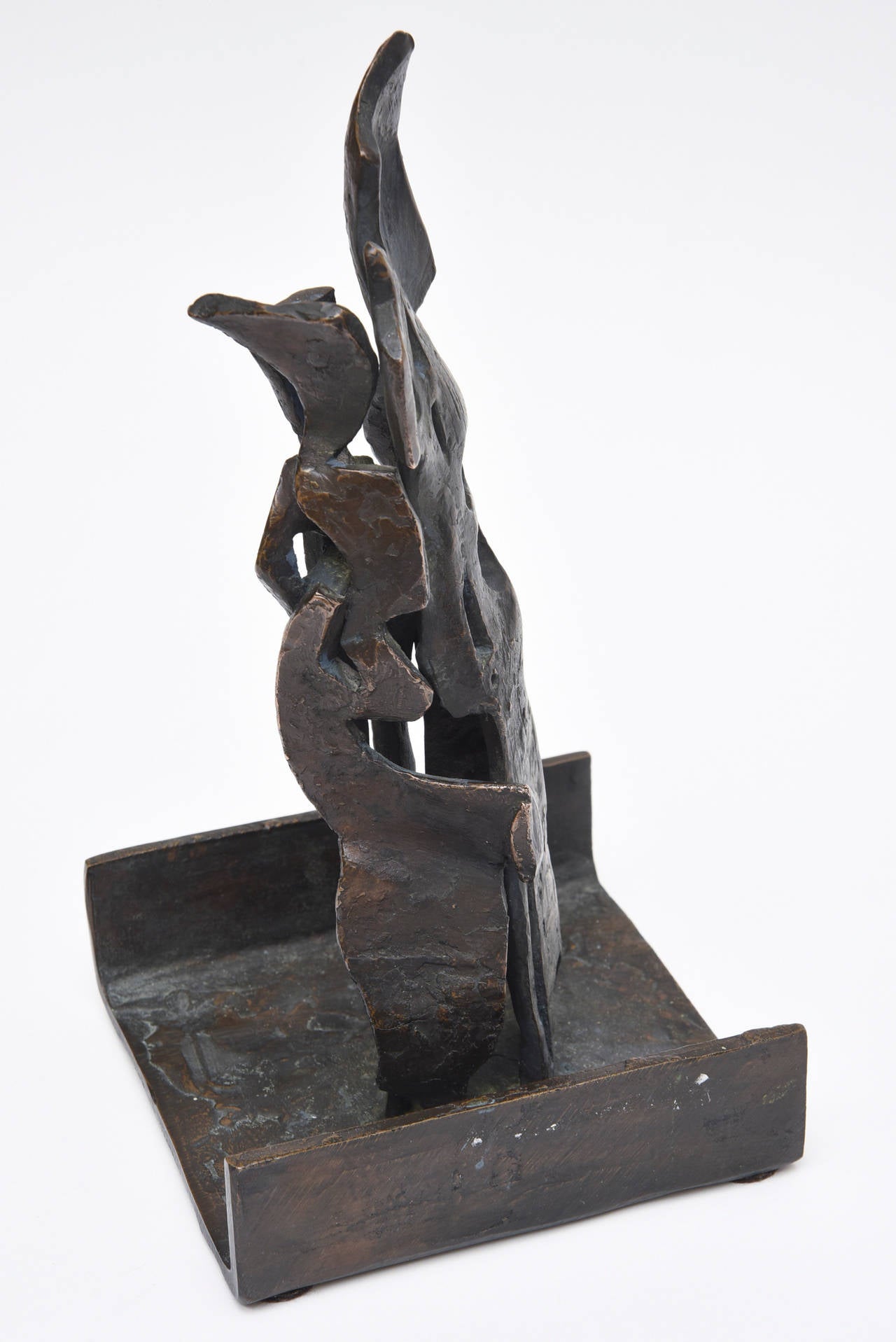 Bronze Mid-Century Modern Abstract Sculpture by Albers Henselmann For Sale 3