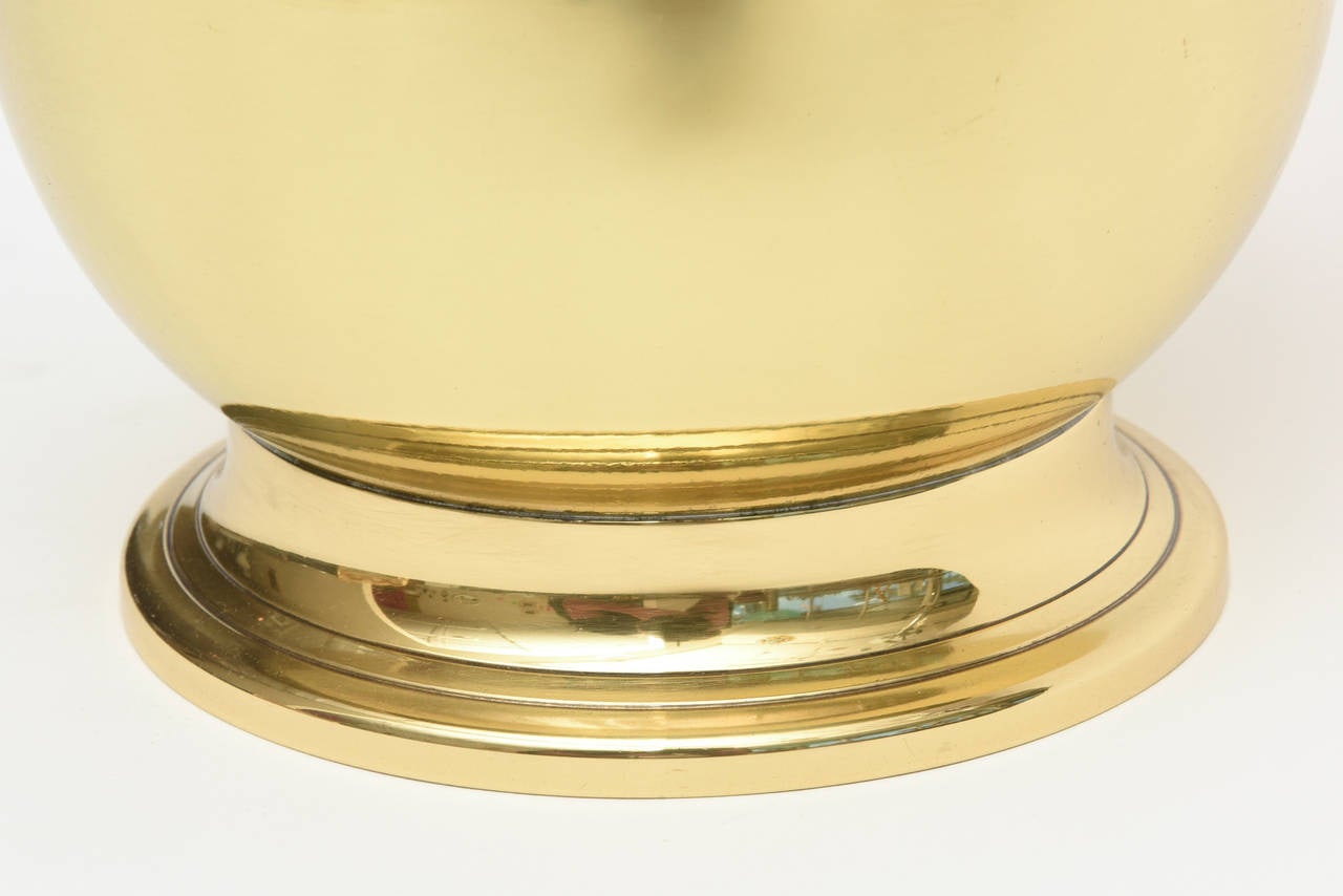 Classic Tommi Parzinger Polished Brass Ice Covered Ice Bucket 1