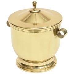 Vintage Classic Tommi Parzinger Polished Brass Ice Covered Ice Bucket