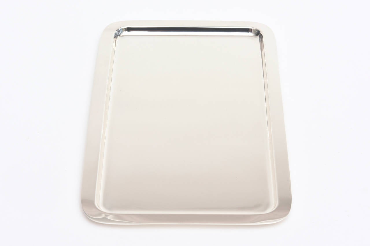 Late 20th Century Tiffany Sterling Silver Polished Tray