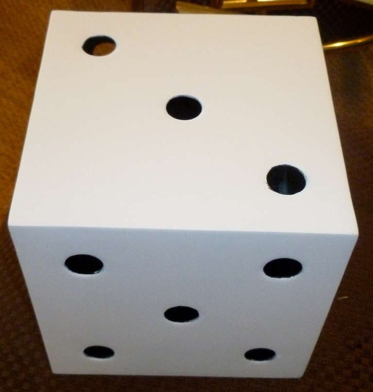  Black and White Large Metal Dice Sculpture Mid Century Modern Belgium For Sale 3