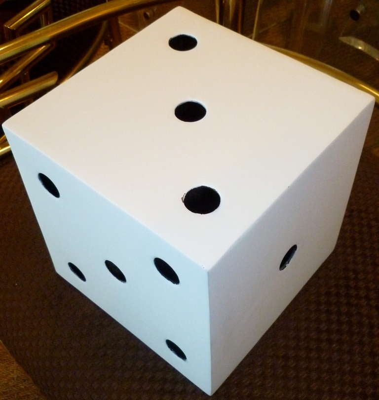  Black and White Large Metal Dice Sculpture Mid Century Modern Belgium For Sale 1