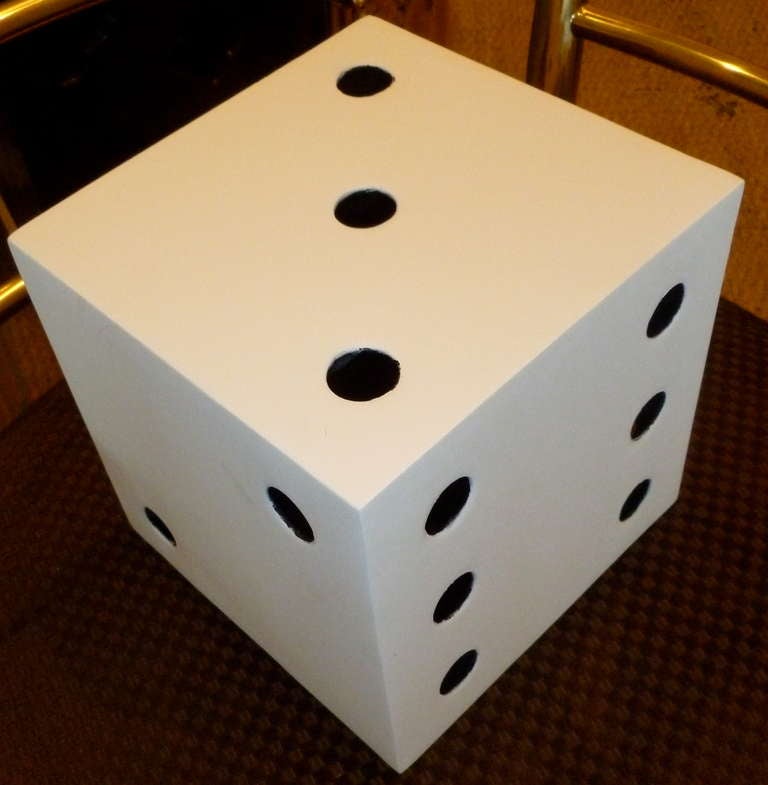 Mid-Century Modern  Black and White Large Metal Dice Sculpture Mid Century Modern Belgium For Sale