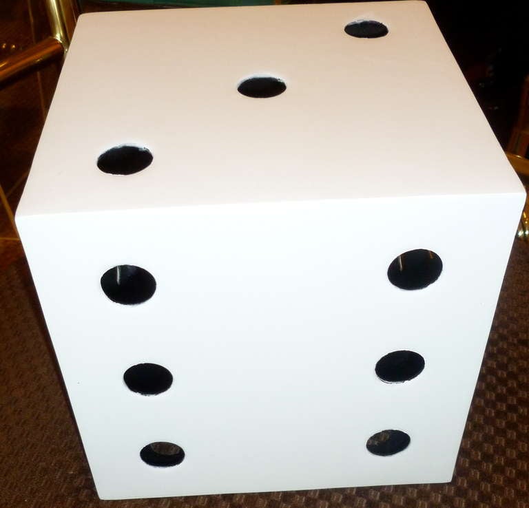 Mid-20th Century  Black and White Large Metal Dice Sculpture Mid Century Modern Belgium For Sale
