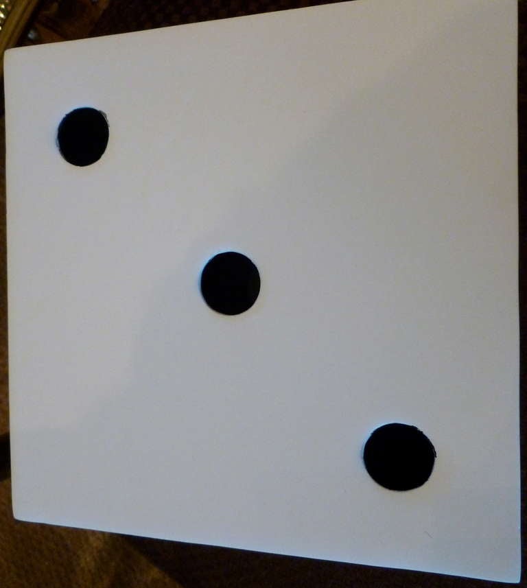 Dados de metal en blanco y negro Escultura Mid Century Modern Bélgica en venta 2