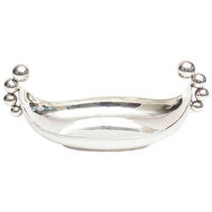 Sculptural Signed C.Zurita Sterling Silver Modernist Four Ball Bowl