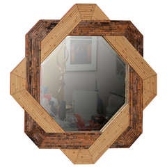 Knotched Reed 8 Point Beveled Mirror