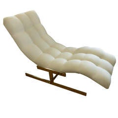 Vintage Milo Baughman Sculptural Wave Chaise Lounge