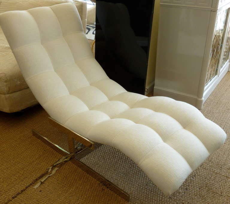 Milo Baughman Sculptural Wave Chaise Lounge