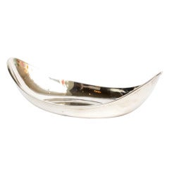 Signed and Hallmarked Sculptural Sterling Silver "Gondola Bowl"