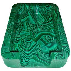 Malachite Resin Note Holder/ Desk Accessory Towel Holder