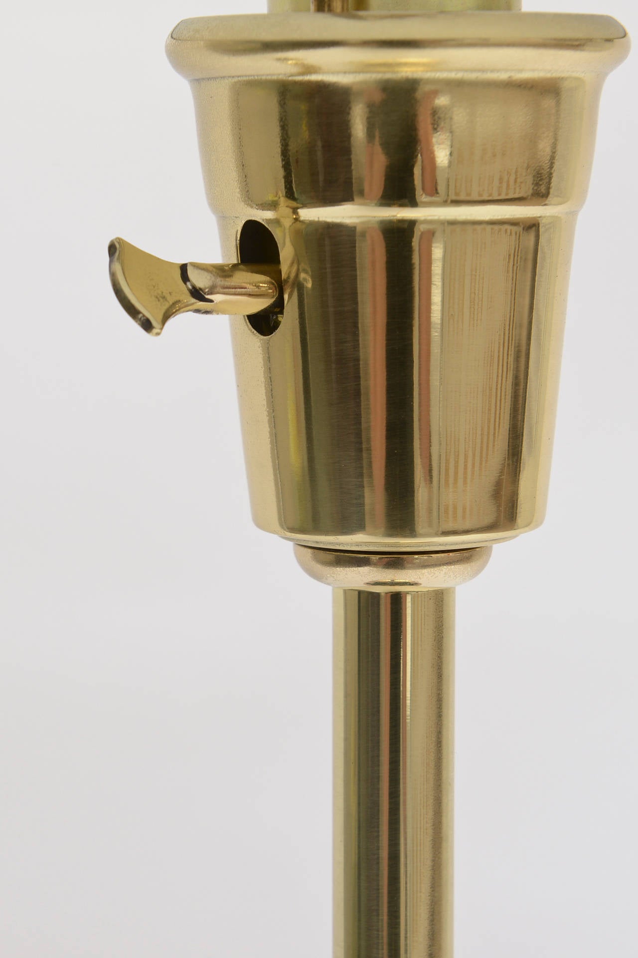 Pepe Mendoza Style Polished Brass, Bronze and Malachite Lamp Mid-Century Modern 4