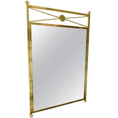 Modernist and Elegant Solid Brass Billy Haines Style Mirror 4
