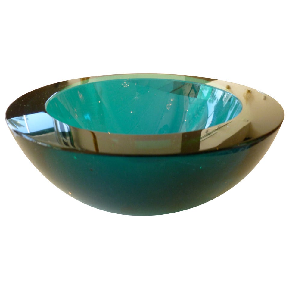 Luscious italian Murano Glass Geode Bowl