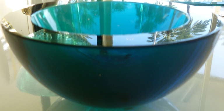 Luscious italian Murano Glass Geode Bowl 1