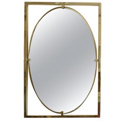 Modernist Nickel Silver Mirror