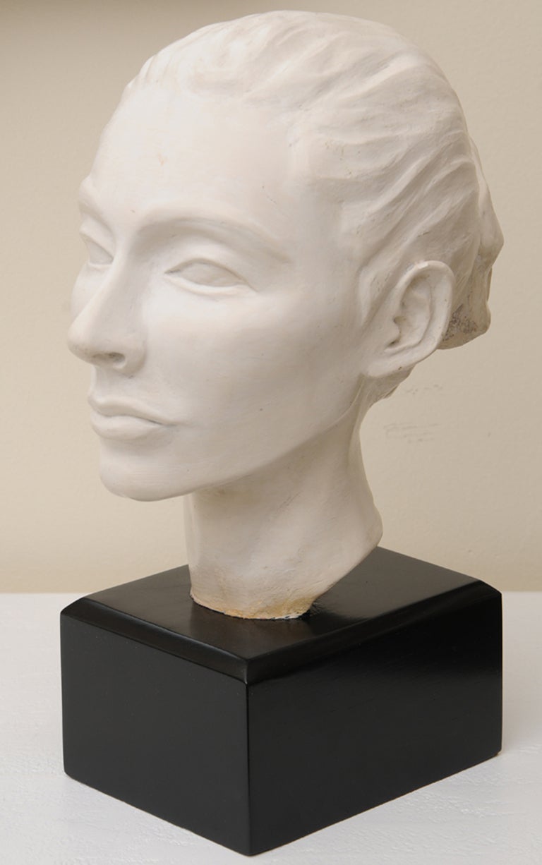 Classical Italian Plaster of Paris Head Sculpture For Sale at 1stdibs