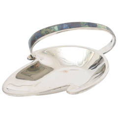 Los Castillo Silver Plate, Lapis, Turquoise and Sodalite Small Dish 8