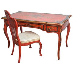 Lacquered Desk and Chair