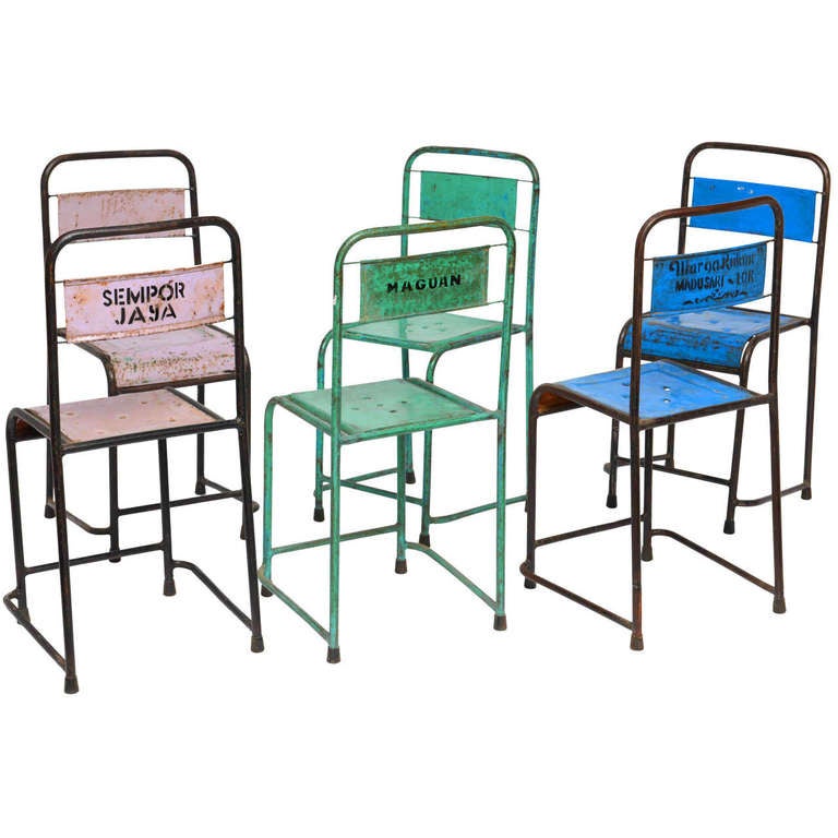 Midcentury Metal Chairs For Sale at 1stDibs