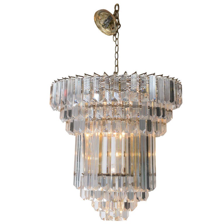 Palatial lucite chandelier