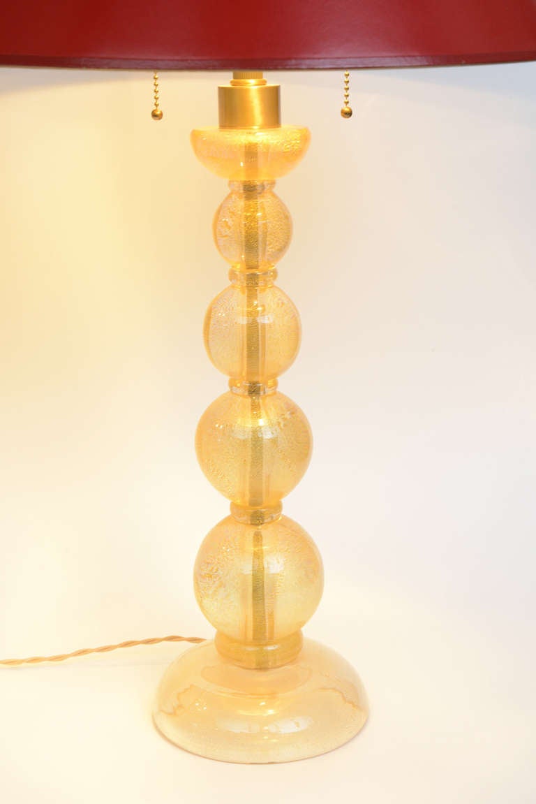 SALE! SALE !SALE!Seguso Murano Lamps, Original Seguso Addition, Shades Optional In Excellent Condition For Sale In Miami, Miami Design District, FL