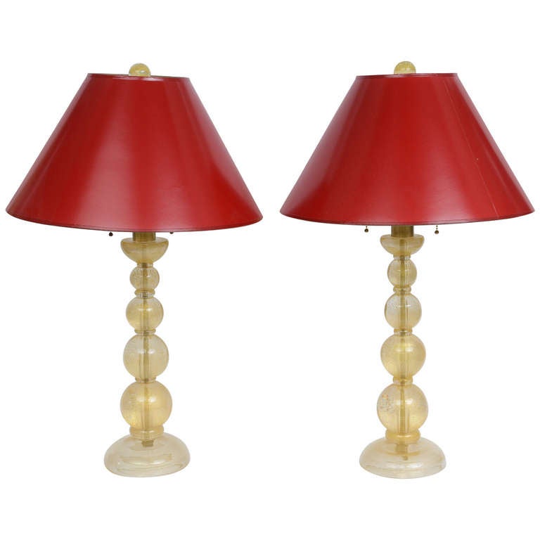 SALE! SALE !SALE!Seguso Murano Lamps, Original Seguso Addition, Shades Optional For Sale