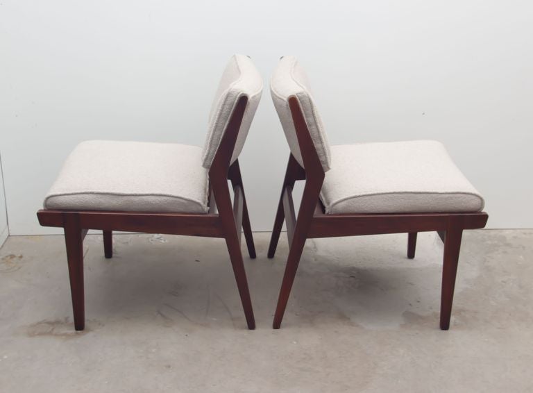 Mid-20th Century Jens Risom Pull Up Chairs For Sale