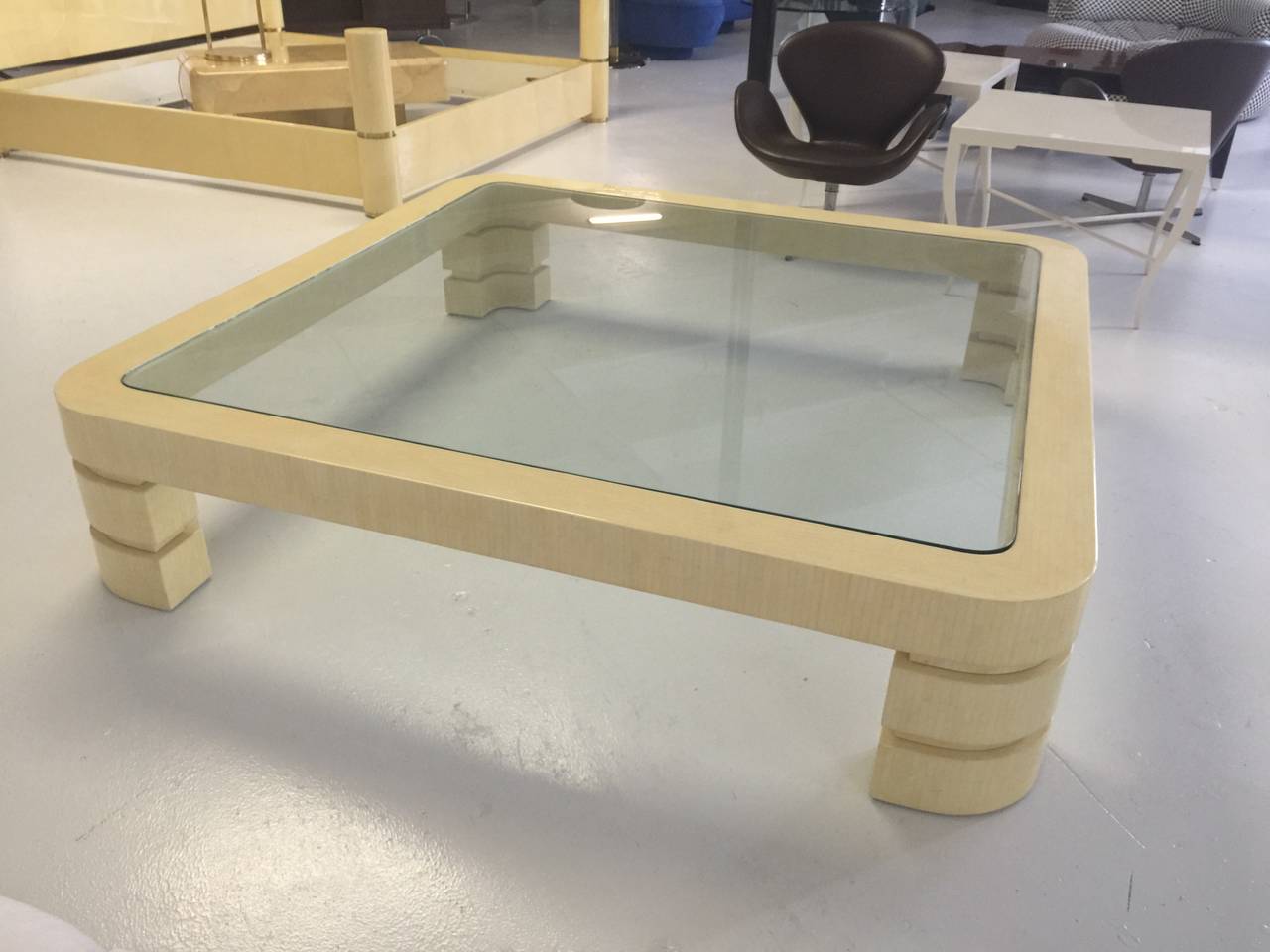 Karl Springer Style Coffee Table For Sale at 1stDibs