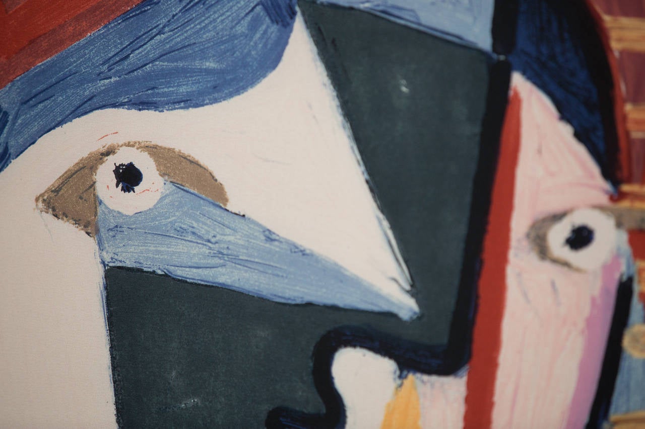 French Framed Silk Scarf by Pablo Picasso