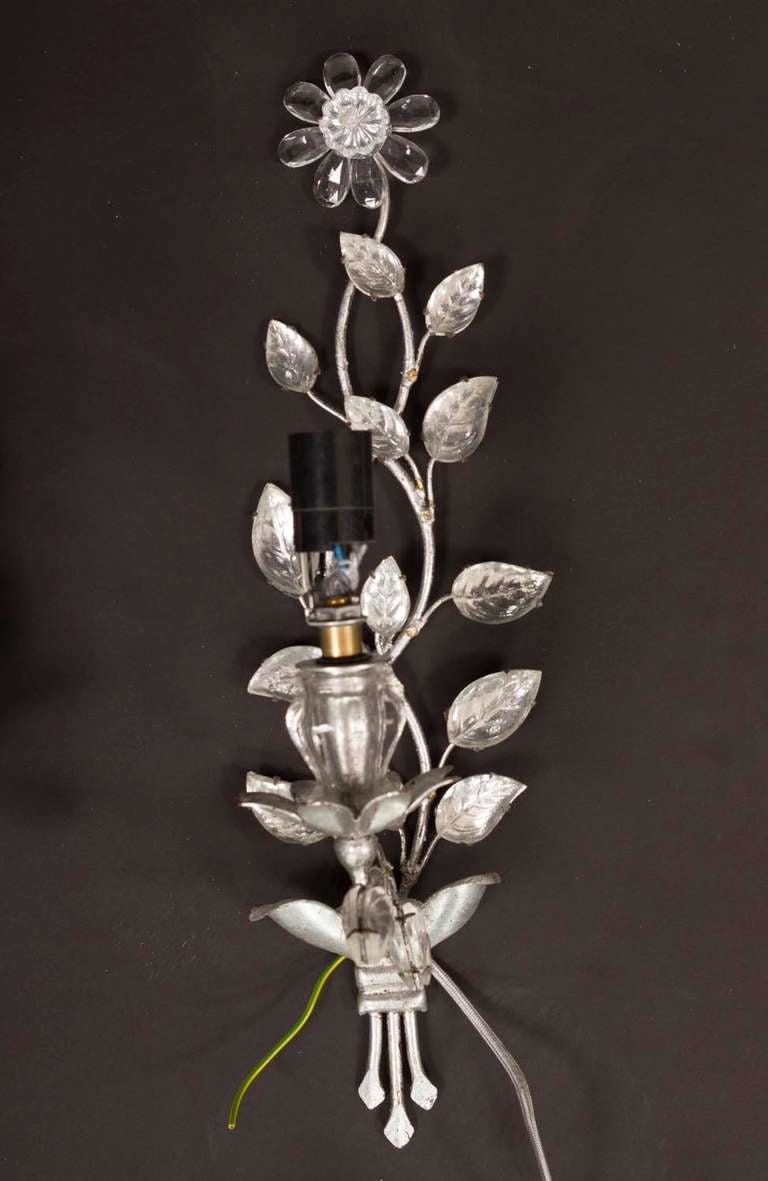 French Crystal Sconces at 1stdibs