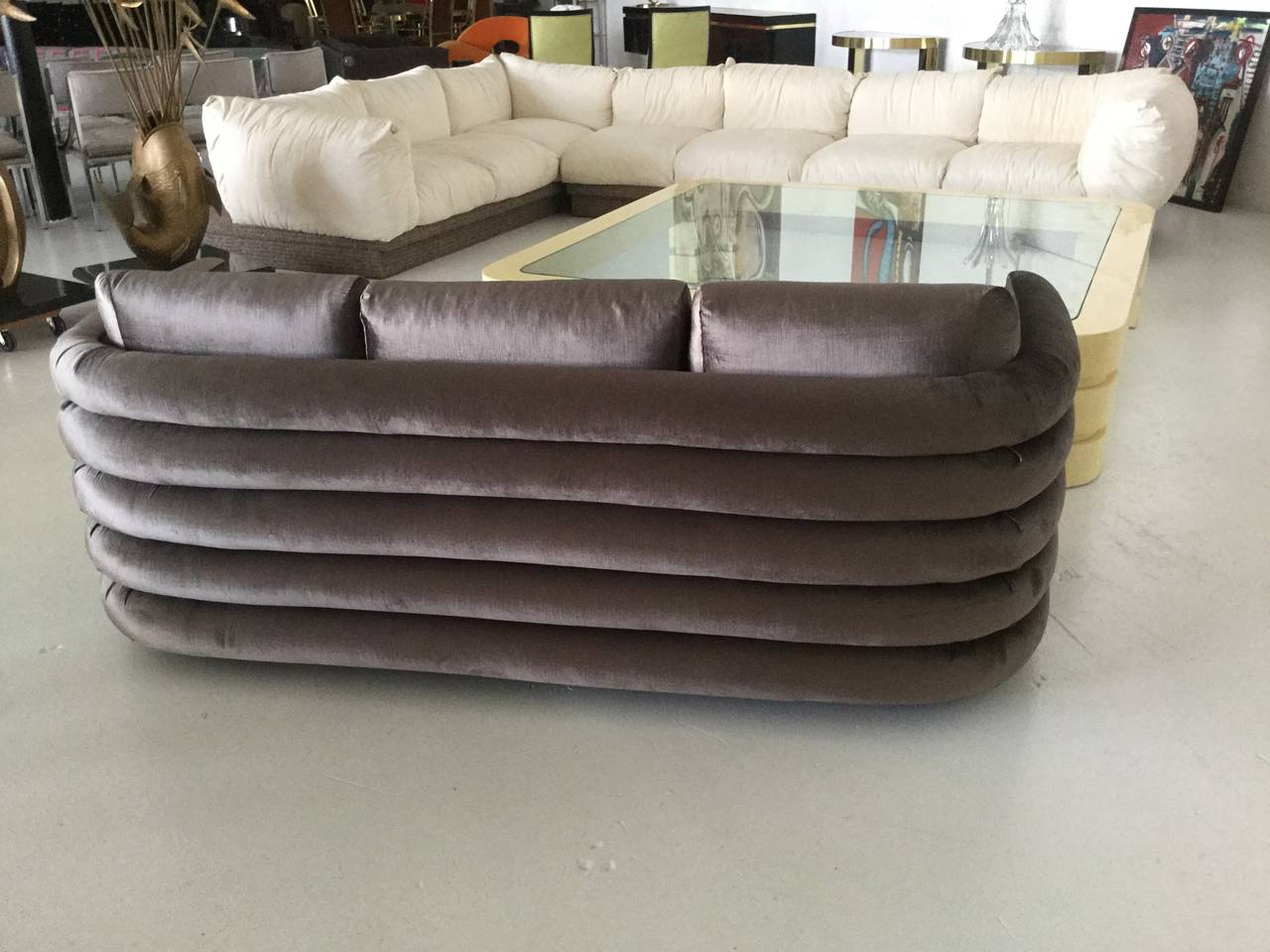 American Milo Baughman Custom Sofa For Sale