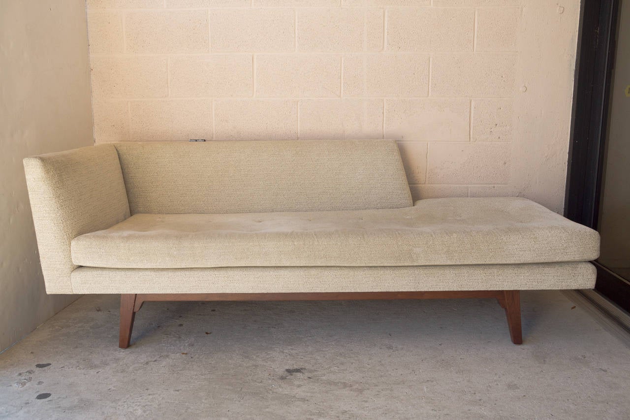 Classic design by Edward Wormley for Dunbar.
Original upholstery in great shape with 
Two rectangular pillows.
Dunbar label attached.
Displayed @ ENTREPOT ,Miami