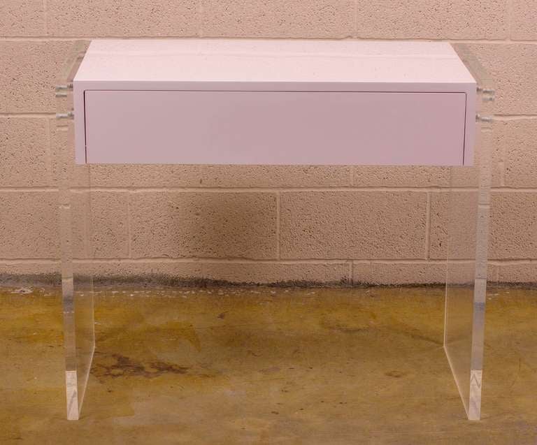 Mid-Century Modern 1970's Lucite Dressing Table