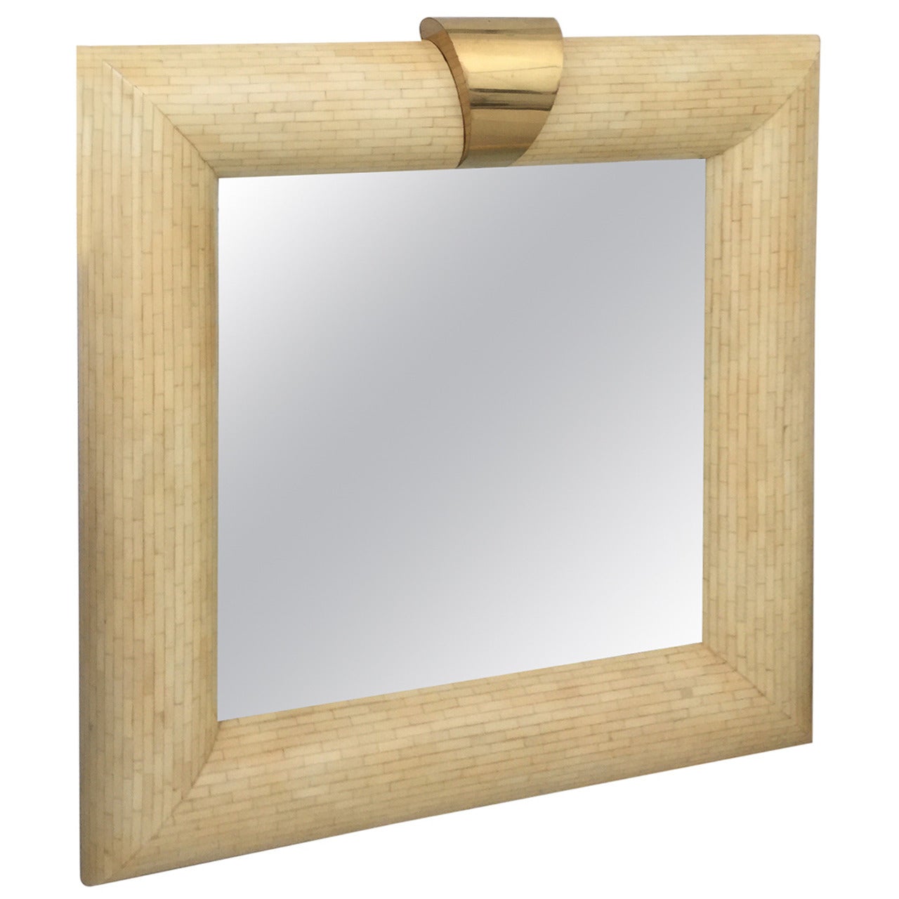 Karl Springer style Wall Mirror For Sale