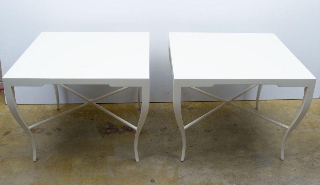 Pair of occasional Lamp Tables # 209 by Tommi Parzinger 
for Parzinger Originals.
Refinished in Original colour lacquer.

