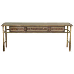 Mastercraft Brass Console Table