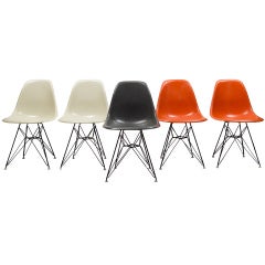 Vintage Set of Charles & Ray Eames Eiffel Chairs for Herman Miller