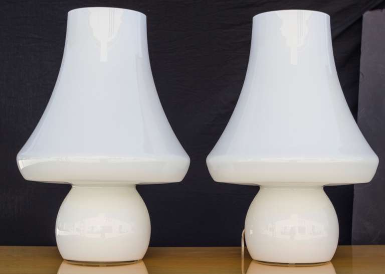 Mid-Century Modern Murano Glass Table Lamps