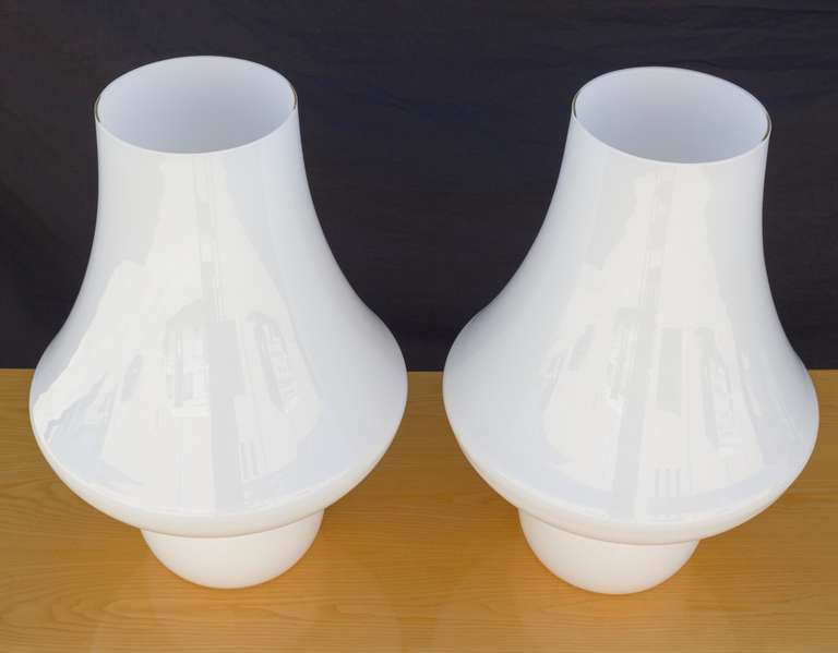 Murano Glass Table Lamps In Excellent Condition In Miami, FL