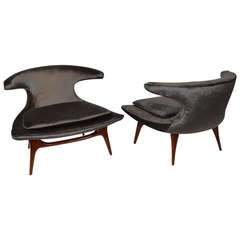 "Horn"Lounge Chairs by Karpen of California