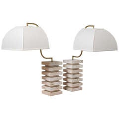 Italian Marble Table Lamps