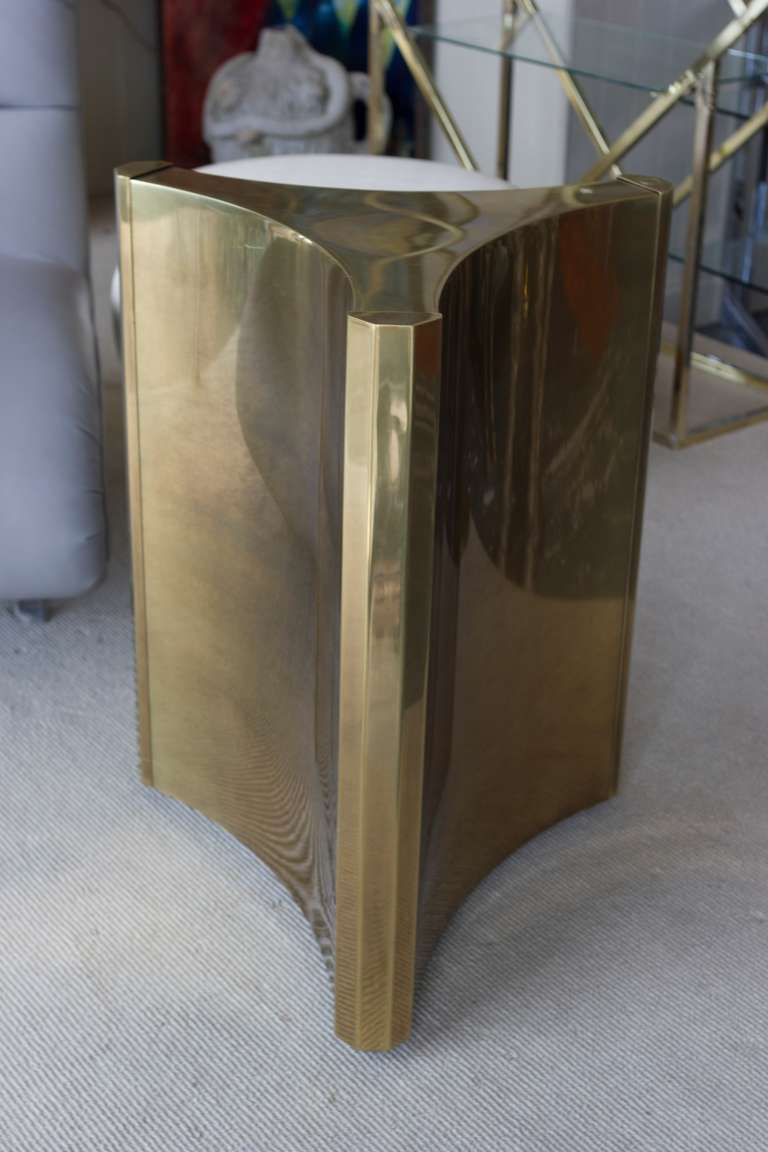 Pair of Brass Table Pedestals by Mastercraft