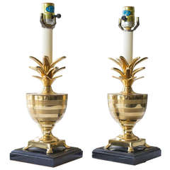 Brass and Marble Table Lamps