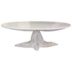 Gathered Drapery Dining Table by Richard Himmel