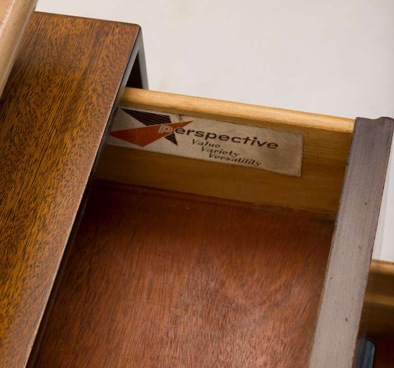 Leather 1960's Floating Desk by Milo Baughman for Drexel