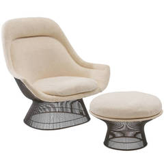 Warren Platner Lounge Chair and Ottoman for Knoll International