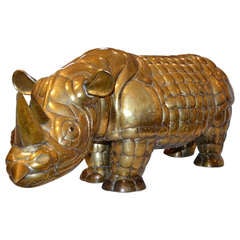 1980's Rhino Sculpture by Bustamante